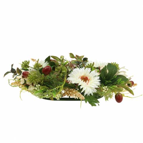 Floristik24 Guirnalda de otoño crisantemo blanco Ø30cm
