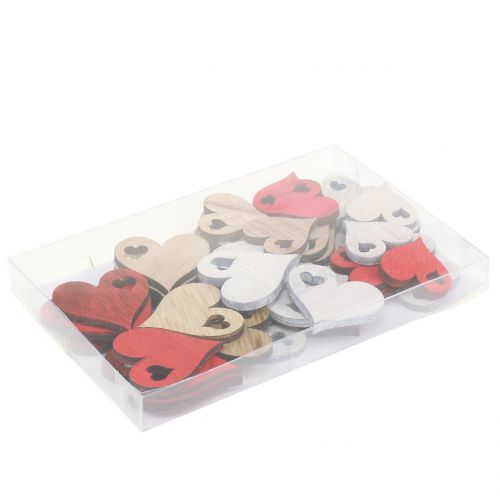 Floristik24 Mezcla de corazones para espolvorear 3,5cm - 4,5cm 48 piezas