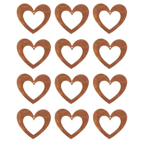 Artículo Corazón decoración óxido corazón metal pátina 15cm 6 piezas