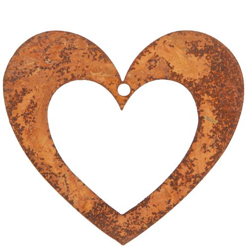 Floristik24 Corazón decorativo óxido decoración de jardín corazón de metal 10cm 12 piezas