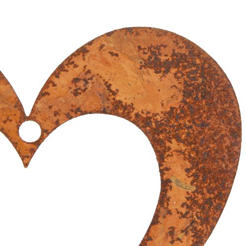 Floristik24 Corazón decorativo óxido decoración de jardín corazón de metal 10cm 12 piezas