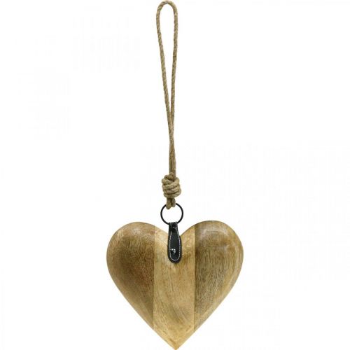 Artículo Corazón de madera, corazón decorativo para colgar, decoración de corazón Al 19 cm