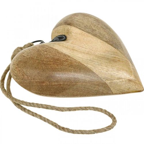 Artículo Corazón de madera, corazón decorativo para colgar, decoración de corazón Al 19 cm