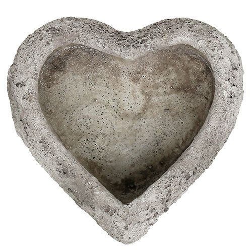 Floristik24 Corazón para plantar 24cm x 25cm gris