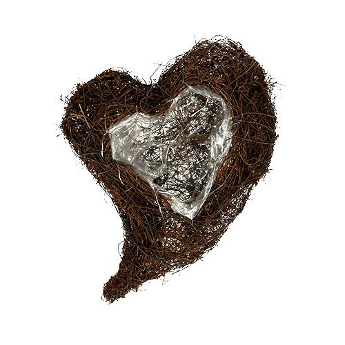 Floristik24 Corazón para plantar la naturaleza 20x30cm H9cm