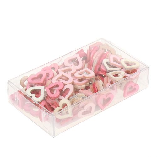 Floristik24 Corazón para espolvorear rosa, rosa, naturaleza 2cm 144p