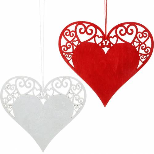 Floristik24 Corazon para colgar, decoracion boda, corazon colgante, decoracion corazon, San Valentin 12pcs