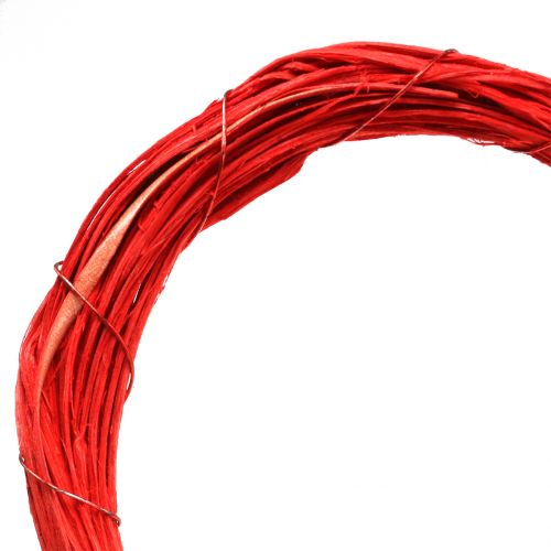 Floristik24 Bast corazón para colgar rojo 20cm 6pcs