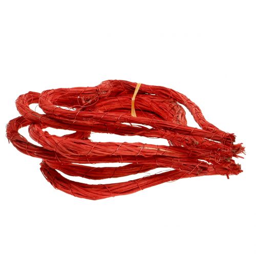 Floristik24 Bast corazón para colgar rojo 20cm 6pcs