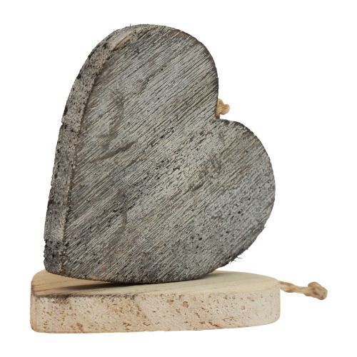 Floristik24 Corazones de madera Corazones decorativos Color blanco Madera vintage 10 piezas