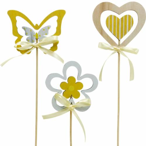 Enchufe decorativo flor y corazón de mariposa, decoración de primavera, enchufe de flor, día de San Valentín 9 piezas