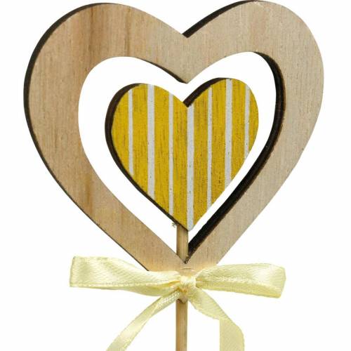 Floristik24 Enchufe decorativo flor y corazón de mariposa, decoración de primavera, enchufe de flor, día de San Valentín 9 piezas