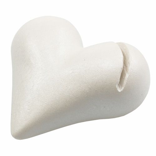 Floristik24 Tarjetero corazón 4cm blanco 20uds