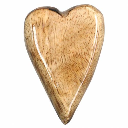 Floristik24 Corazones de madera de mango vidriados naturales 6.2–6.6cm × 4.2–4.7cm 16 piezas