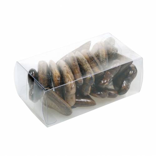 Floristik24 Corazones de madera de mango vidriados natural 6,2–6,6cm × 4,2–4,7cm 16 piezas
