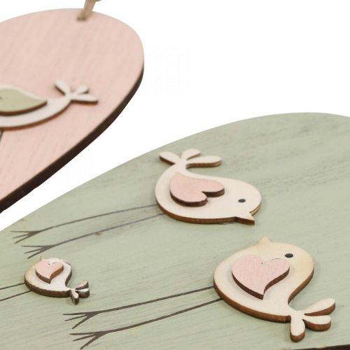 Artículo Corazón de madera, corazón decorativo para colgar, decoración de corazón H16cm 6pcs