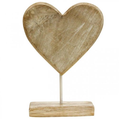 Floristik24 Corazón de madera corazón deco madera metal naturaleza estilo campestre 20x6x28cm