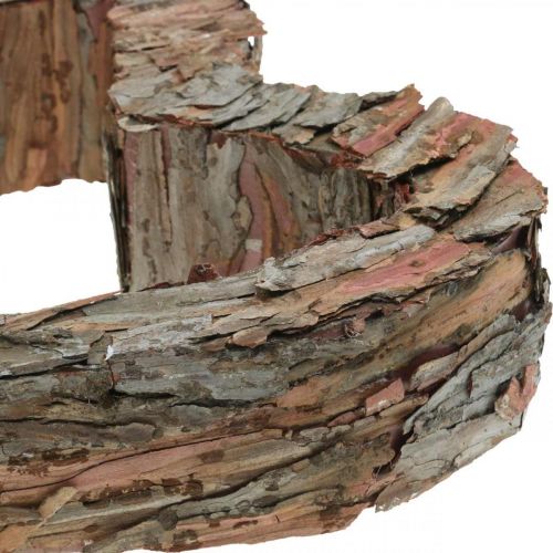 Artículo Deco corazón madera corteza de pino 40×32cm