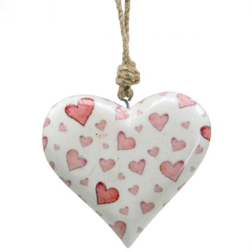 Floristik24 Percha decorativa corazón cerámica 11cm x 10cm