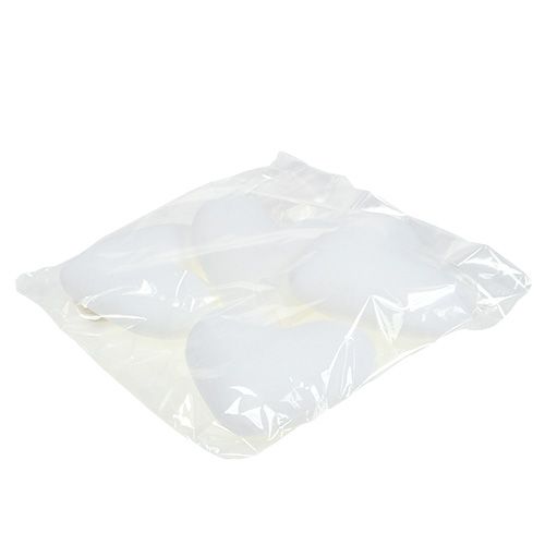 Floristik24 Corazón se reúne para colgar 15cm blanco 4pcs
