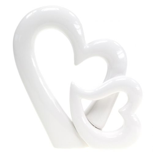Floristik24 Escultura decorativa corazones H15cm 2pcs