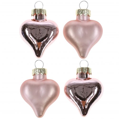 Floristik24 Árbol decoración corazón rosa de cristal 3cm 20p