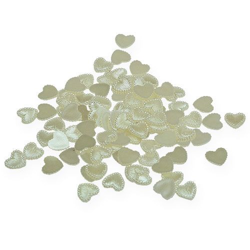 Floristik24 Decoración para controlar Mini crema para el corazón 1.3cm 300pcs