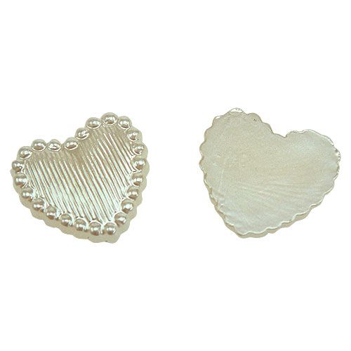 Floristik24 Decoración para controlar Mini crema para el corazón 1.3cm 300pcs
