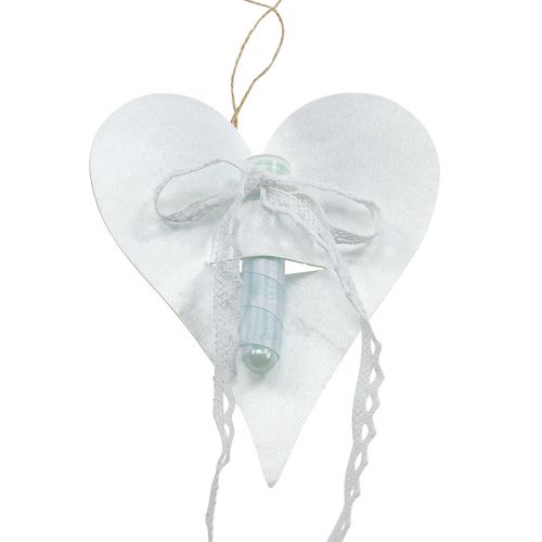 Floristik24 Percha Corazón con Orquídea Tubo Blanco 16cm 6pcs