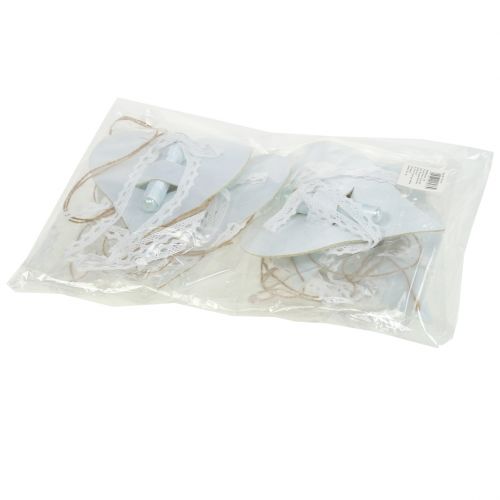 Floristik24 Percha Corazón con Orquídea Tubo Blanco 16cm 6pcs