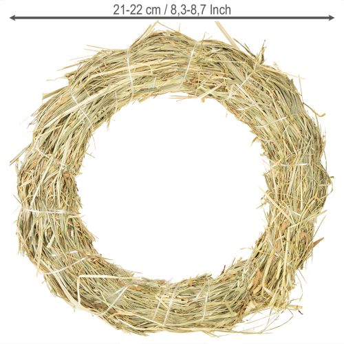 Artículo Corona de heno natural 21-22cm 5uds