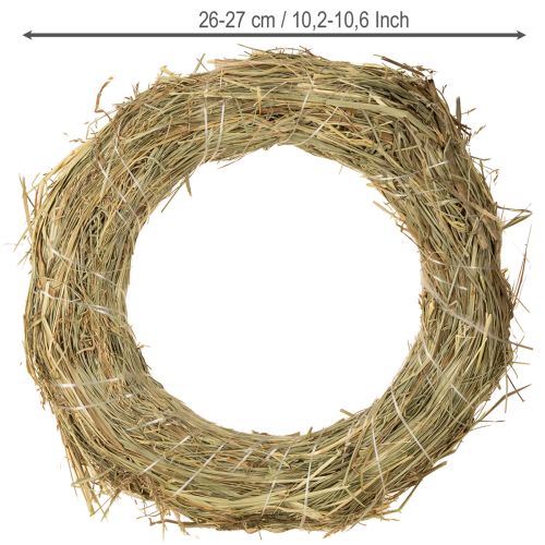 Artículo Corona de heno natural 26-27cm 5uds