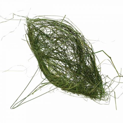 Floristik24 Puño de hierba brazalete de avestruz verde decoración de primavera Ø20cm 6ud