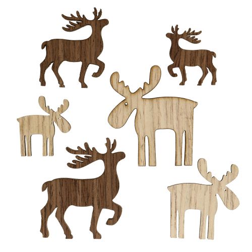 Mezcla de renos para rociar marrón, naturaleza 3cm - 5cm 72pcs