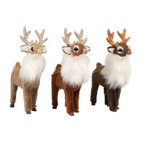 Figuras navideñas decoración de renos colgador decorativo decoración de mesa H11cm 3 piezas