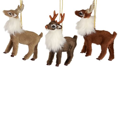 Figuras navideñas decoración de renos colgador decorativo decoración de mesa H11cm 3 piezas