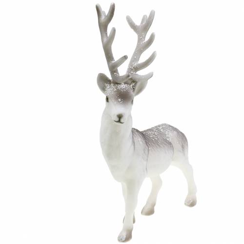 Floristik24 Deco venado rebaño/nevado 39cm
