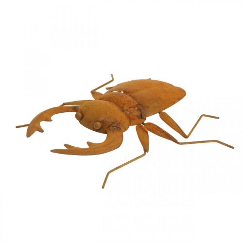 Ciervo volante, figura de jardín, decoración metálica patinada L25cm