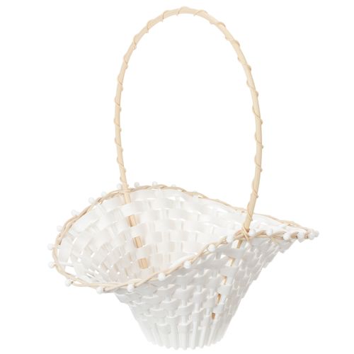 Cesta para niña de las flores de boda, 24 cm x 17 cm. | Floristik24.es