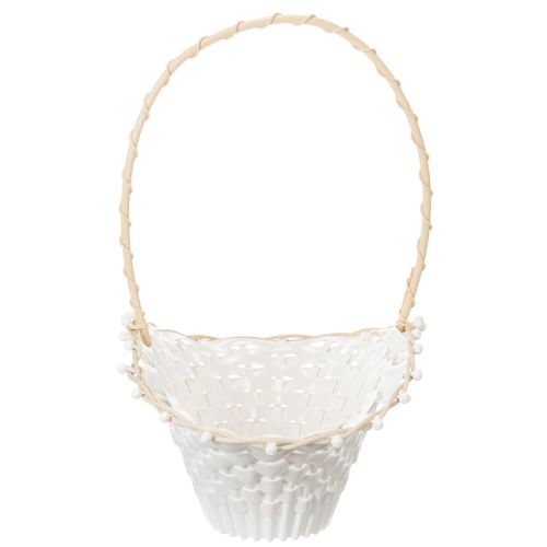 Cesta para niña de las flores de boda, 24 cm x 17 cm. | Floristik24.es