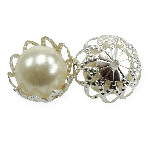 Floristik24 Perlas decorativas dispersas para boda crema Ø13mm 48 piezas