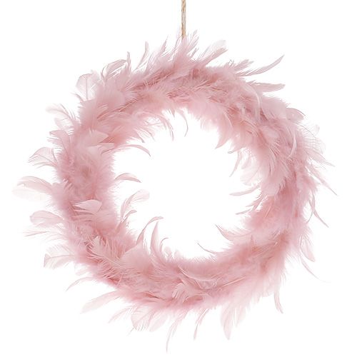 Floristik24 Decoración de la boda Guirnalda de primavera Rosa Ø20cm 3pcs