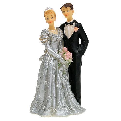 Floristik24 Novios para bodas de plata 14cm