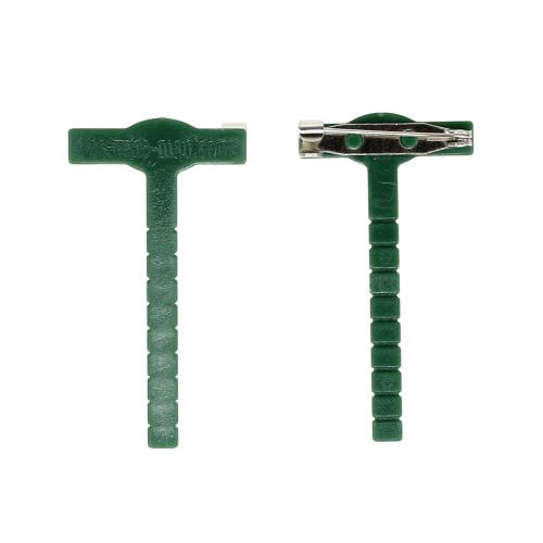 Alfiler de boda verde, plateado 2,6 cm x 5 cm 50 piezas