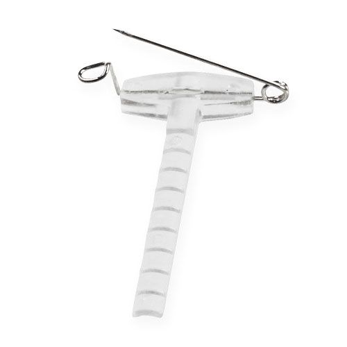 Floristik24 Alfiler boda transparente/plata 5cm 50uds