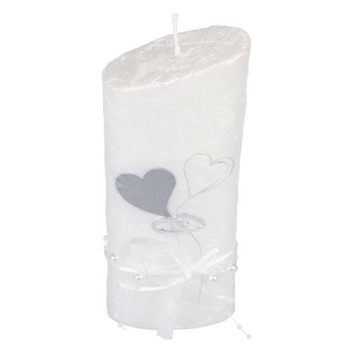 Artículo Vela de boda vela de bodas de plata blanca 220/85mm