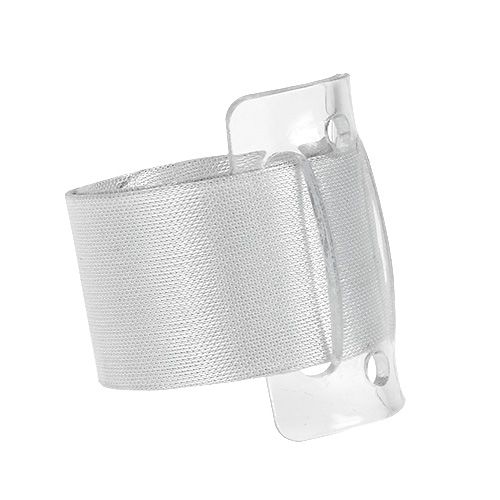 Cinta de ramillete para joyería de boda blanca, 2 unidades