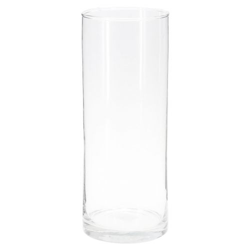 Florero alto de vidrio florero cilíndrico de vidrio transparente Ø12cm H30cm
