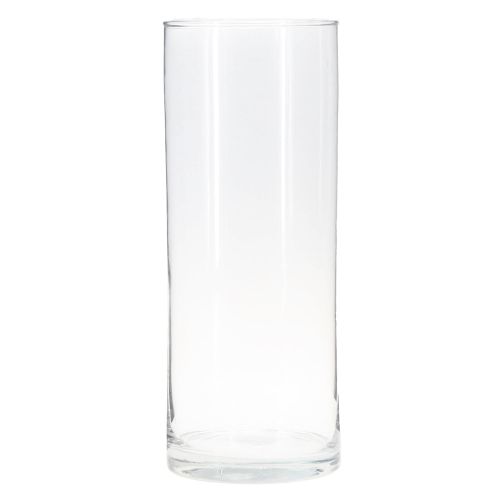 Artículo Florero alto de vidrio florero cilíndrico de vidrio transparente Ø12cm H30cm