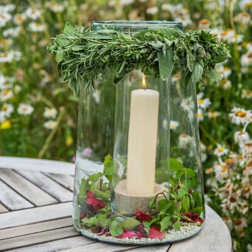 Floristik24 Jarrón alto de cristal florero cónico cristal 30cm Ø10,5cm